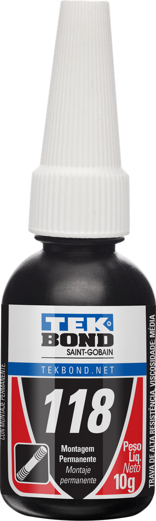 Traba Roscas   326799 118  Cont (gr)  10  Frasco  Rojo TEKBOND