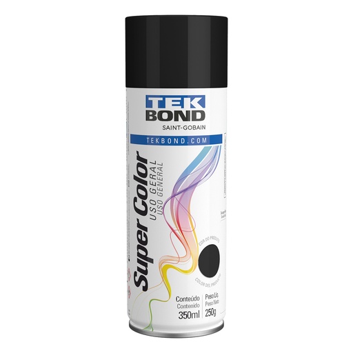 [69957327011] PINTURAS EN AEROSOL 327011  Uso Gral  Cont (gr)  250  Aerosol  Negro Brill. TEKBOND