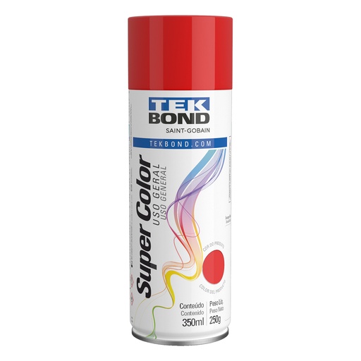 [69957327107] Pintura en aerosol Rojo Uso general 250gr. 327107 Tekbond